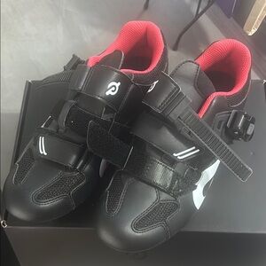 Peloton Black and Red Cycling Shoes